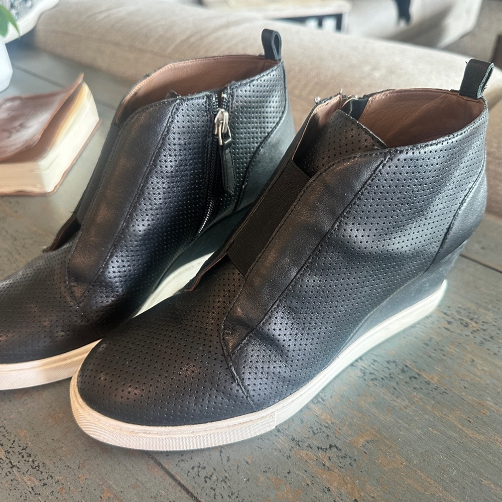 Paolo Black Perforated Ankle Booties